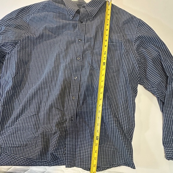0035 Eddie Bauer Blue Casual flannel Button Down Shirt men’s xl - Picture 3 of 5